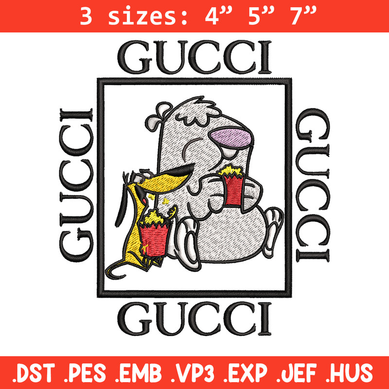 Cartoon Gucci Embroidery design, Cartoon Gucci Embroidery, cartoon design, Embroidery File, Gucci logo, Instant download.jpg