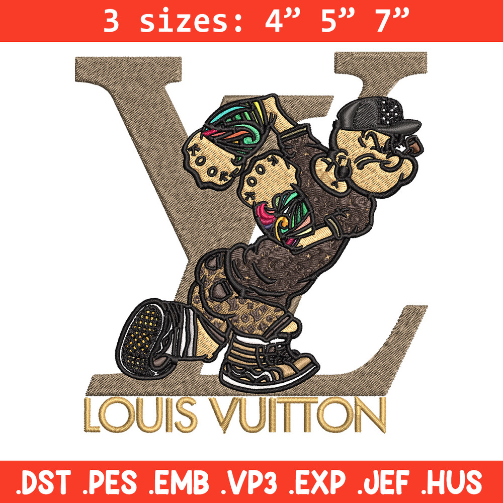 Cartoon man lv Embroidery Design, LV Embroidery, Embroidery File, Logo shirt, Sport Embroidery, Digital download.jpg