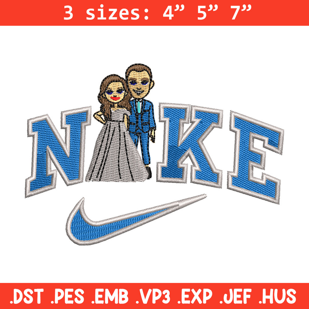 Couple x nike embroidery design, Couple embroidery, Nike design, Embroidery shirt, Embroidery file, Digital download.jpg