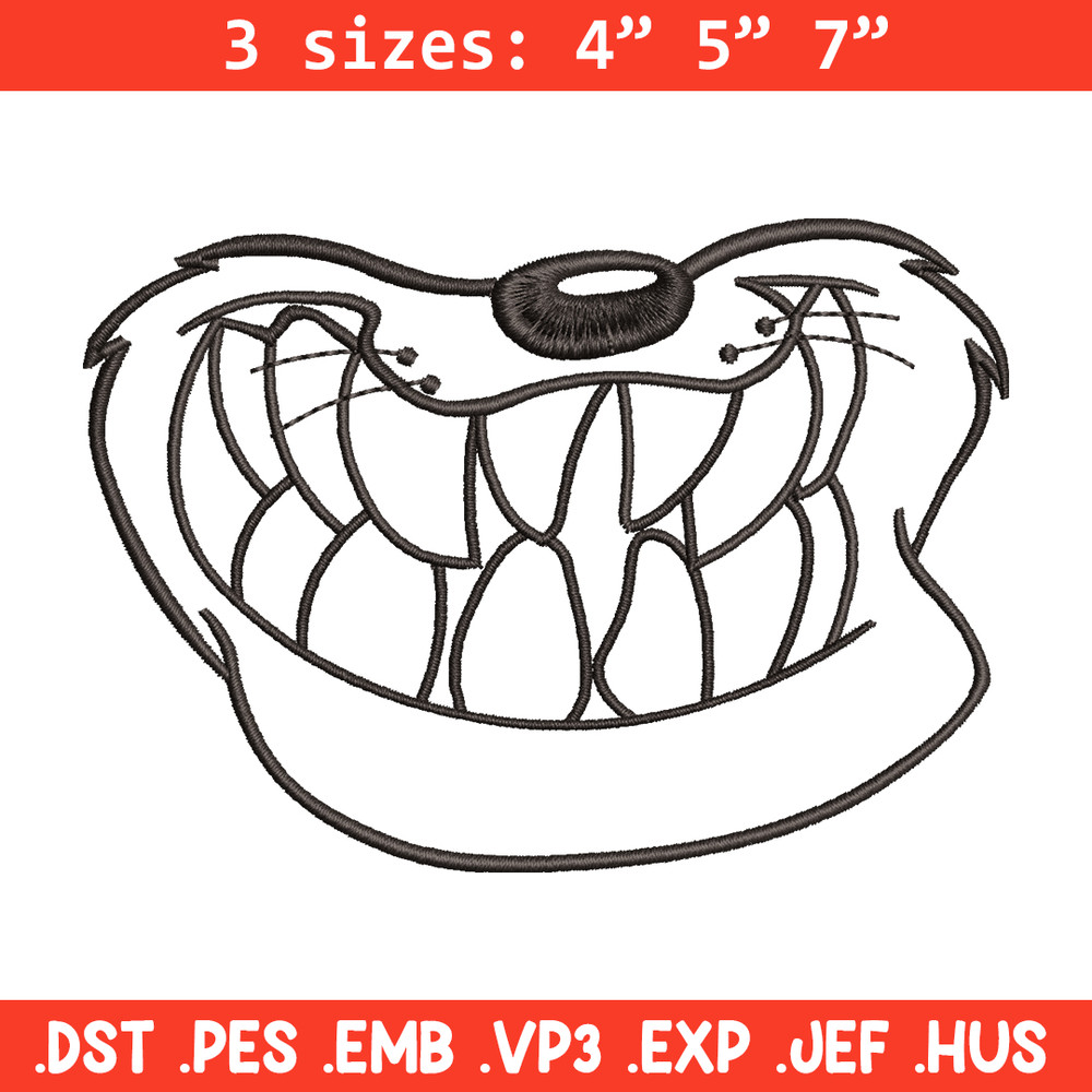 Dog black white embroidery design, cartoon embroidery, cartoon design, Embroidery file, cartoon shirt, Instant download.jpg