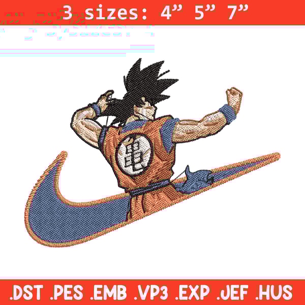 Goku Nike embroidery design, Dragon ball embroidery, Nike design, anime design, anime shirt, Digital download.jpg