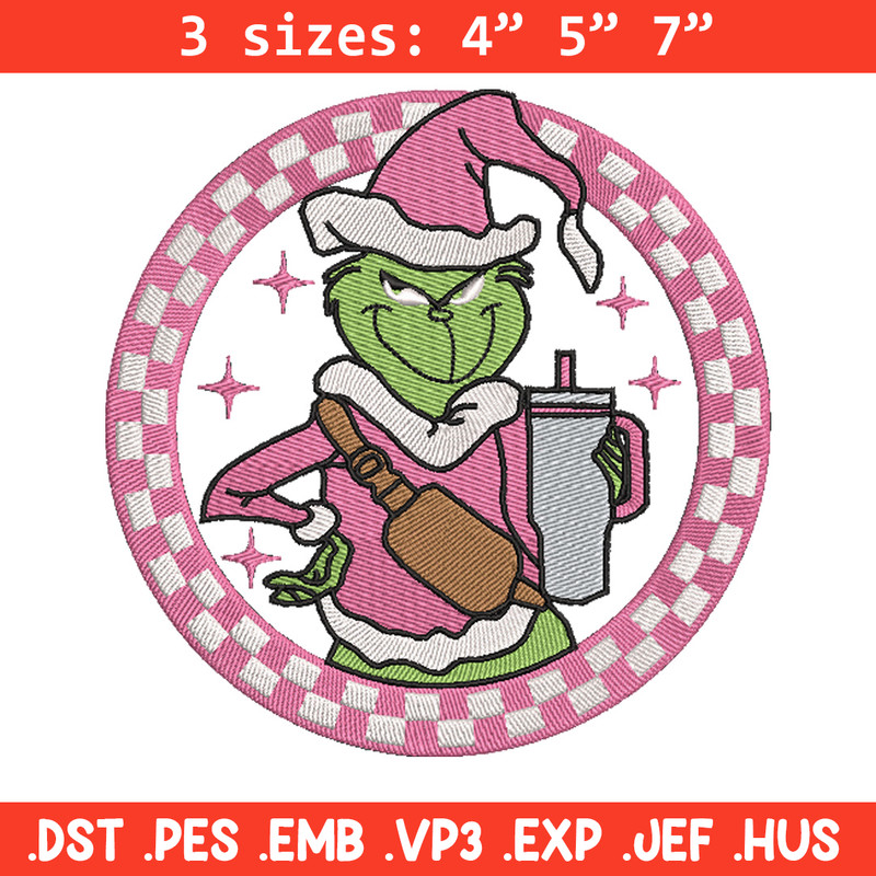 Grinch logo embroidery design, Grinch embroidery, Chrismas design,Embroidery shirt, Embroidery file, Digital download.jpg