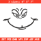 Grinch smile embroidery design,Grinch embroidery, Chrismas design, Embroidery shirt, Embroidery file, Digital download..jpg