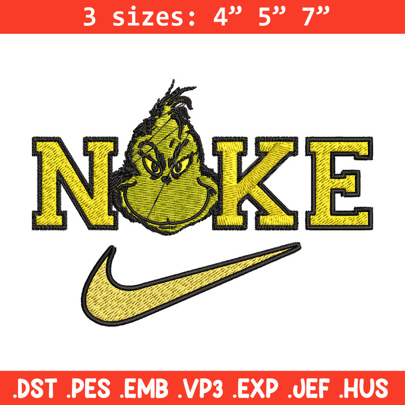 Grinch x nike Embroidery Design, Nike Embroidery, Brand Embroidery, Embroidery File, Logo shirt, Digital download.jpg