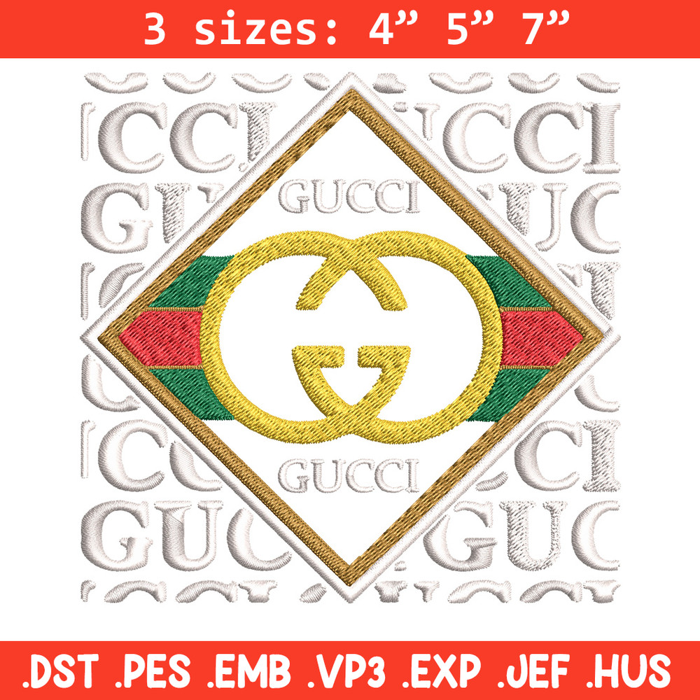Gucci design Embroidery Design, Gucci Embroidery, Brand Embroidery, Logo shirt, Embroidery File, Digital download.jpg