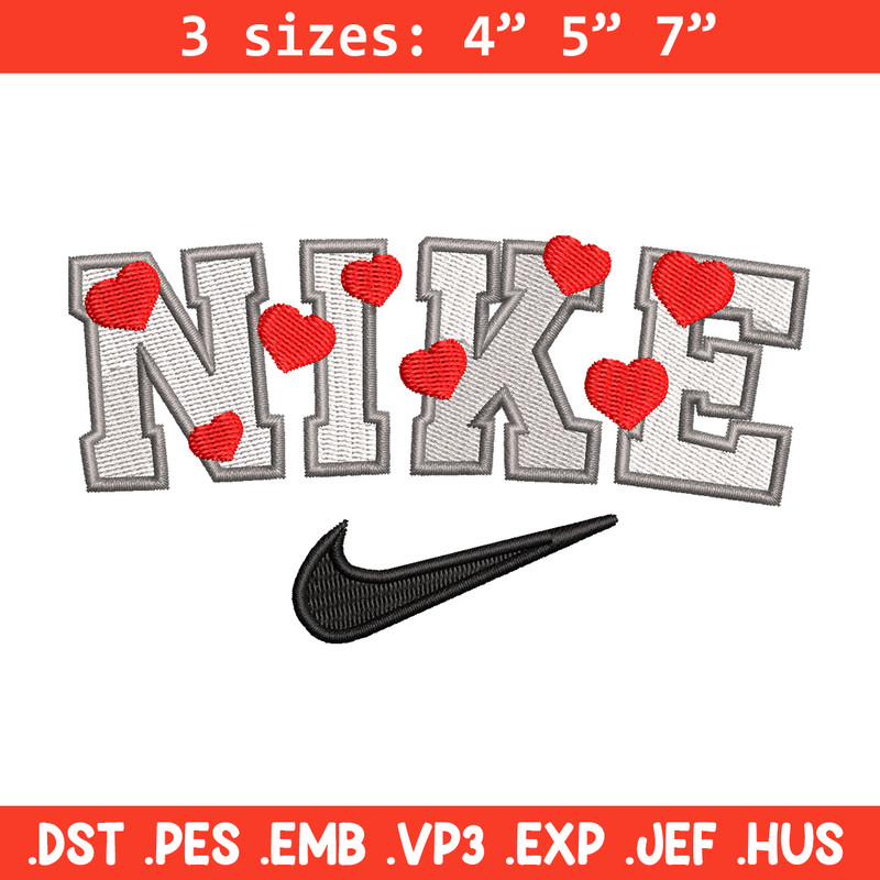 Heart nike embroidery design, Heart embroidery, Nike design, Embroidery shirt, Embroidery file,Digital download.jpg