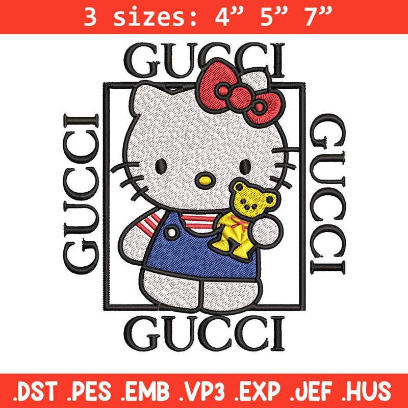 Hello kitty Gucci Embroidery design, Hello kitty Embroidery, cartoon design, Embroidery File, Instant download..jpg