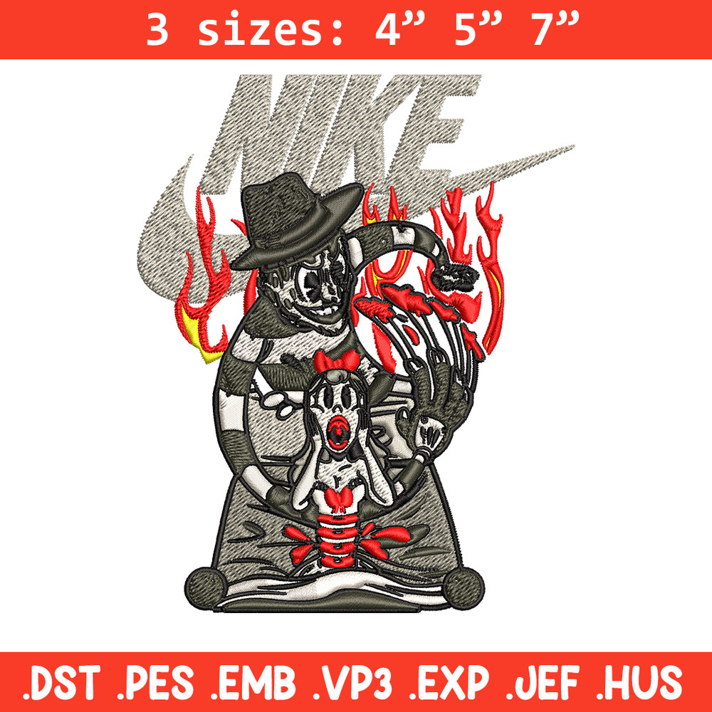 Horror cartoon Nike Embroidery design, cartoon Embroidery, Nike design, Embroidery file, logo shirt, Instant download..jpg