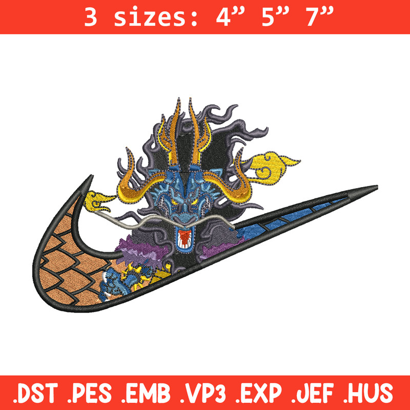 Kaido Nike embroidery design, One Piece embroidery, nike design, anime design, anime shirt, Digital download.jpg