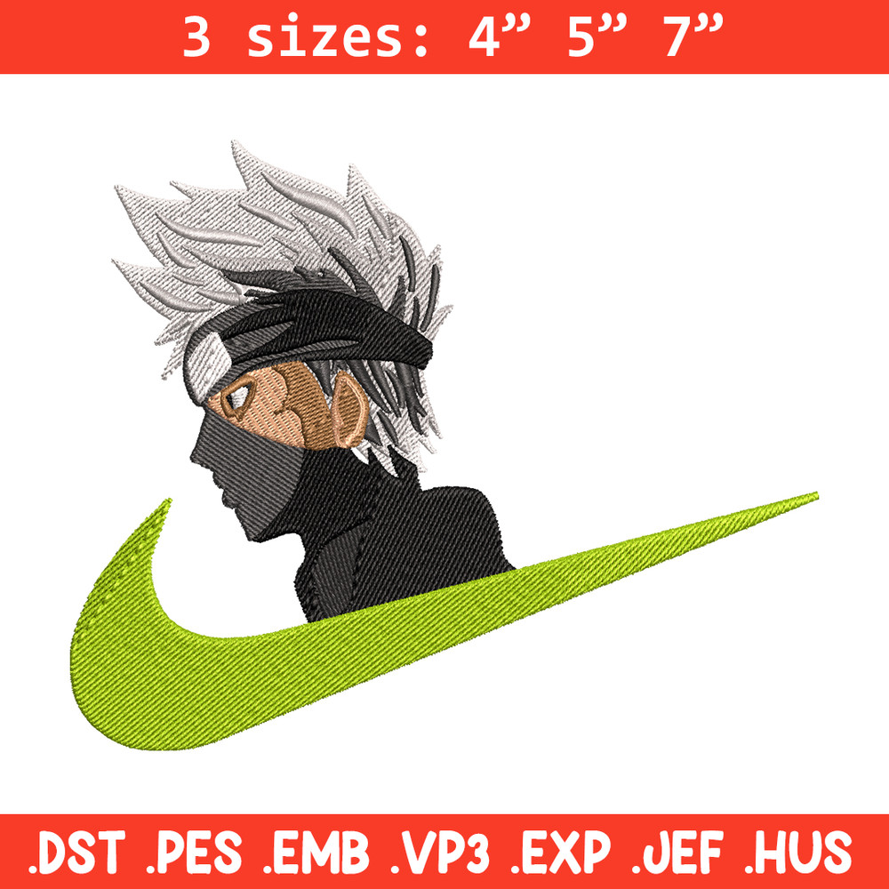 Kakashi Nike embroidery design, Naruto embroidery, nike design, anime design, anime shirt, Digital download.jpg