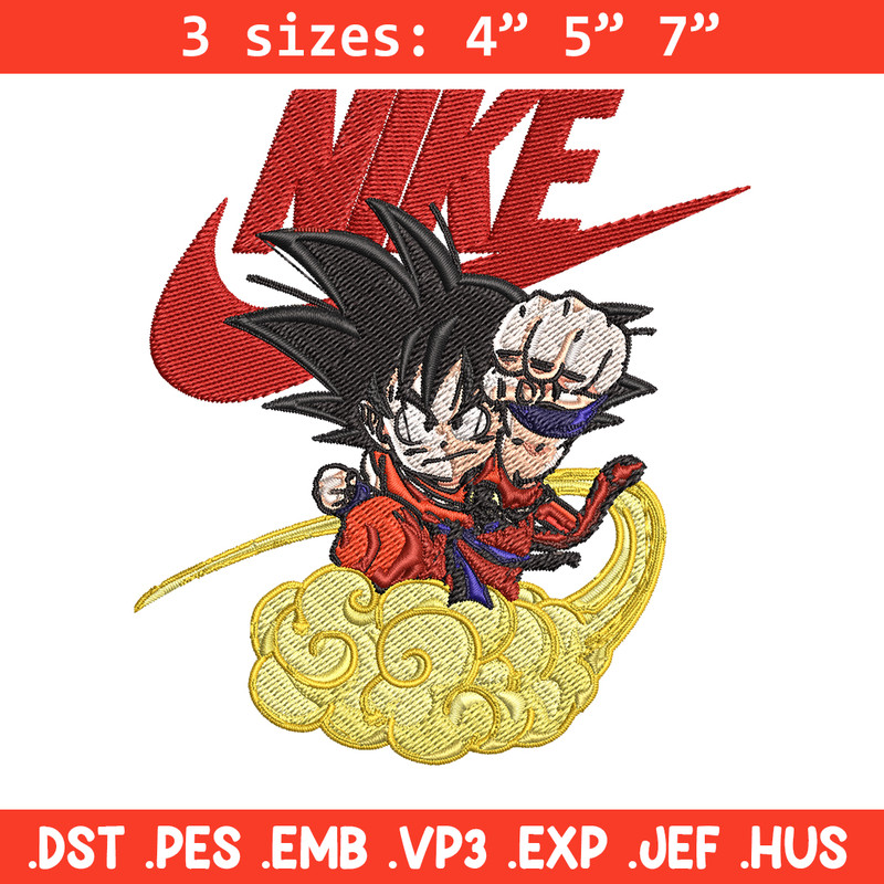 Kid Goku magic cloud Nike Embroidery design, Dragon ball Embroidery, Nike design, Embroidery file, Instant download..jpg
