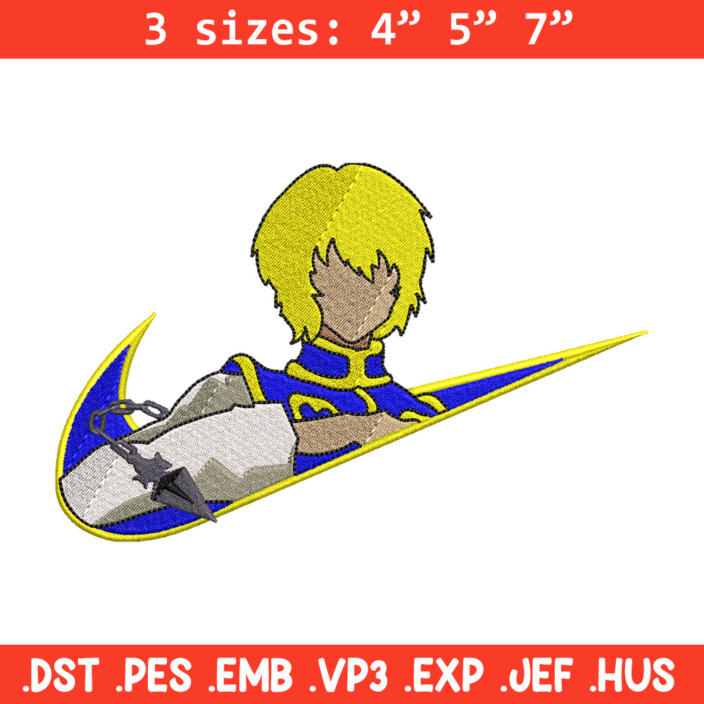 Kurapika Nike embroidery design, Hunter x hunter embroidery, Nike design, anime design, anime shirt, Digital download.jpg