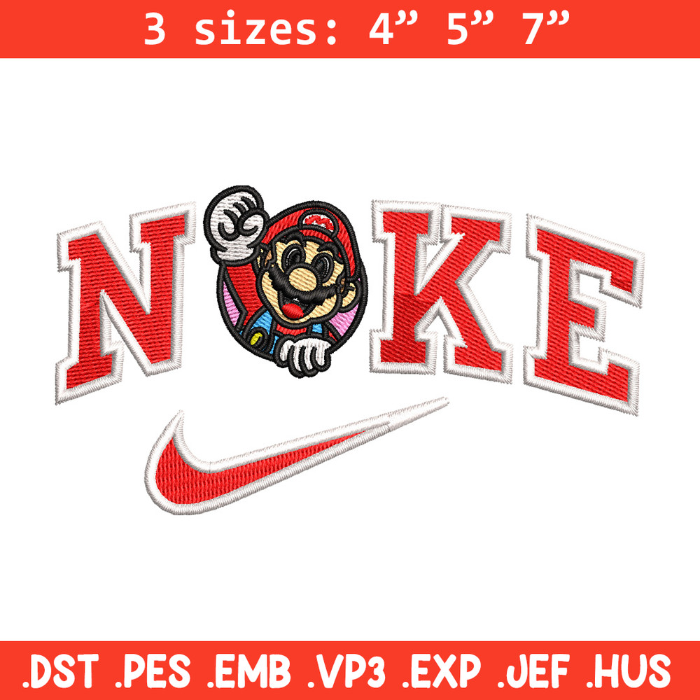 Mario swoosh embroidery design, Mario embroidery, Embroidery file, Embroidery shirt, Nike design,Digital download.jpg