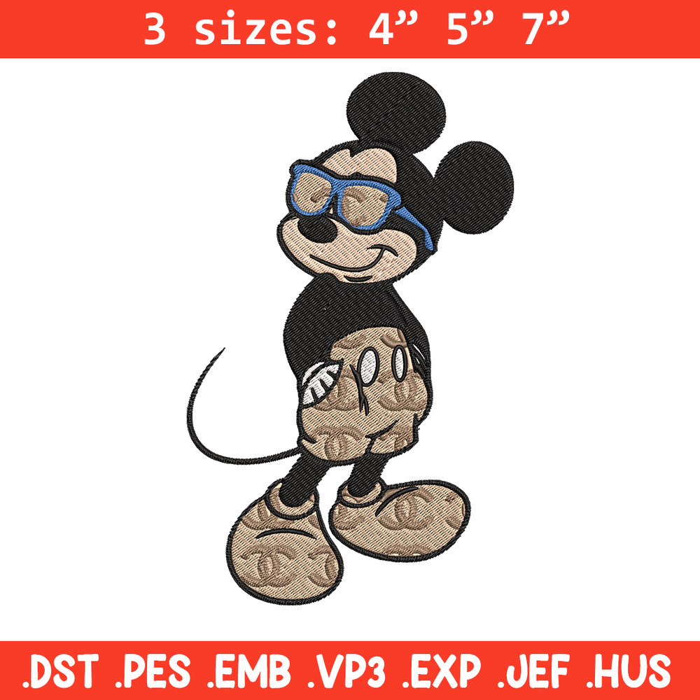 Mickey cool Embroidery Design, Gucci Embroidery, Brand Embroidery, Embroidery File, Logo shirt, Digital download.jpg