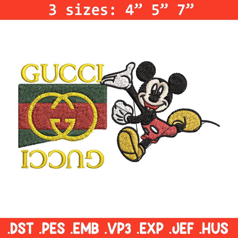 Mickey gucci Embroidery Design, Mickey Embroidery, Embroidery File, Logo shirt, Sport Embroidery, Digital download.jpg