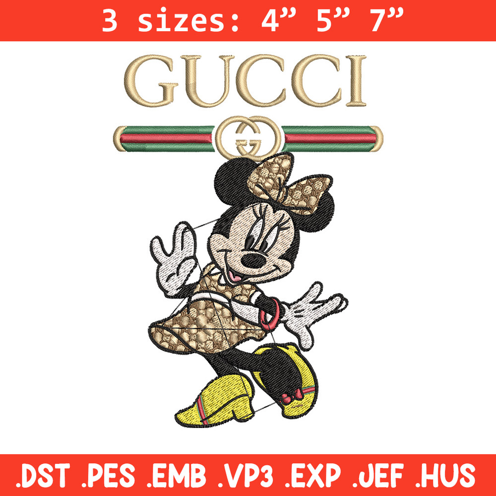 Minnie Embroidery Design, Gucci Embroidery, Brand Embroidery, Logo shirt, Embroidery File, Digital download.jpg