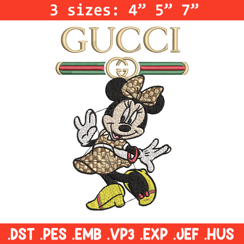Minnie Embroidery Design, Gucci Embroidery, Brand Embroidery, Logo shirt, Embroidery File, Digital download.jpg