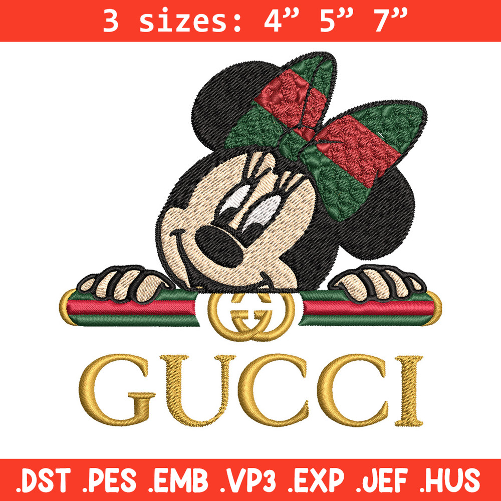 Minnie gucci head Embroidery Design, Gucci Embroidery, Brand Embroidery, Logo shirt, Embroidery File, Digital download.jpg