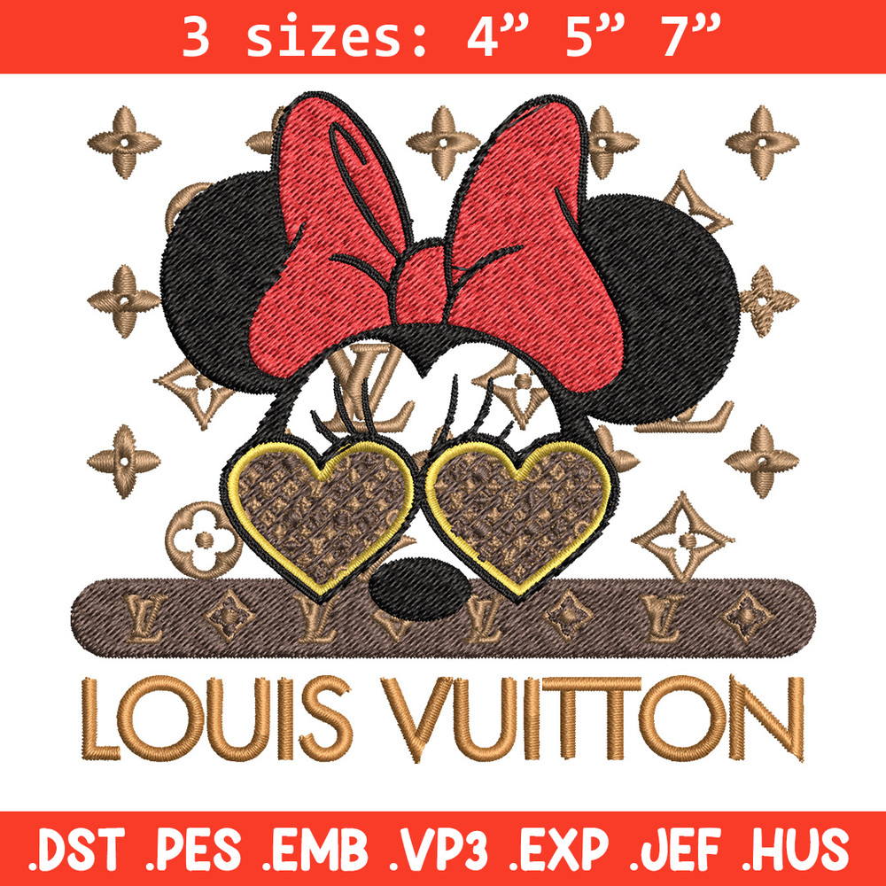 Minnie love lv Embroidery Design, Lv Embroidery, Embroidery File, Brand Embroidery, Logo shirt, Digital download.jpg