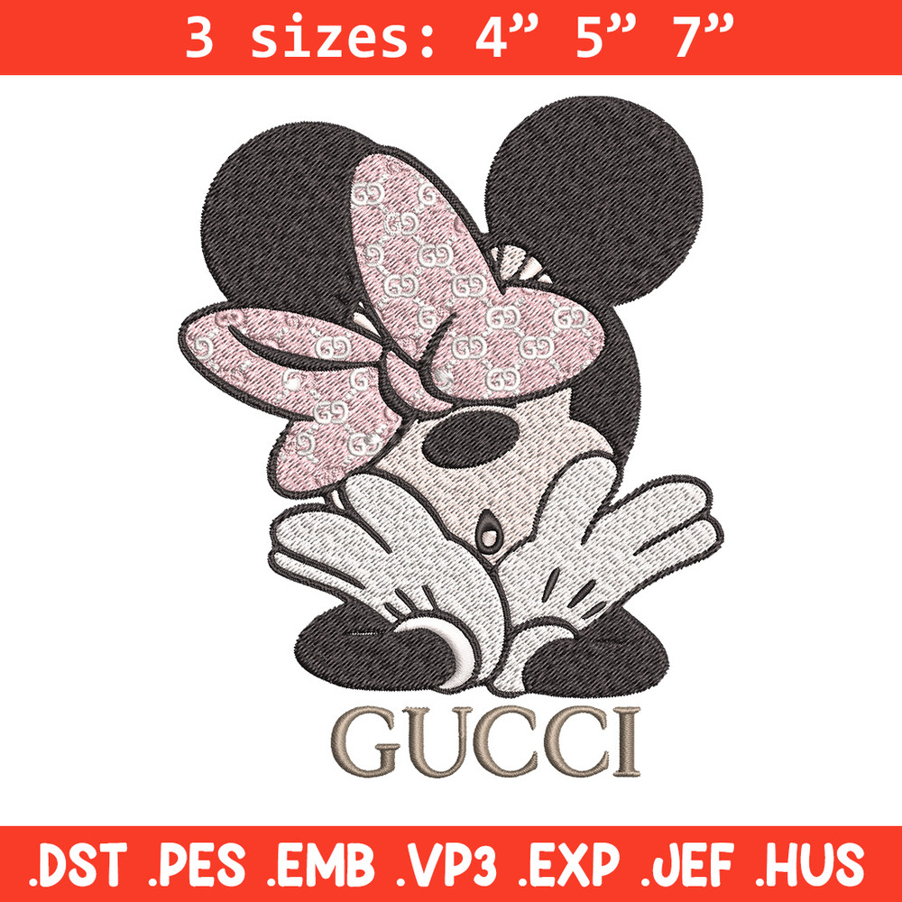 Minnie mouse Embroidery Design, Gucci Embroidery, Brand Embroidery, Logo shirt, Embroidery File, Digital download.jpg