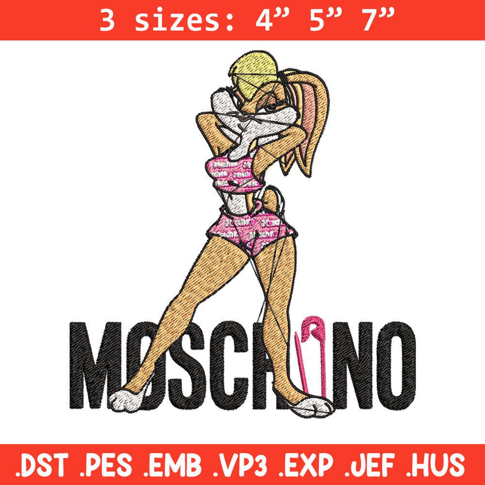 Moschino Milano Lola Bunny Embroidery design, Lola Bunny Embroidery, cartoon design, Embroidery File, Instant download..jpg