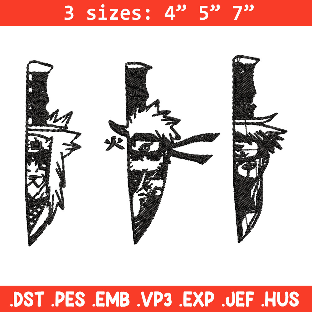 Naruto Character In Knife Embroidery design, Naruto Embroidery, anime design, Embroidery File, Instant download..jpg