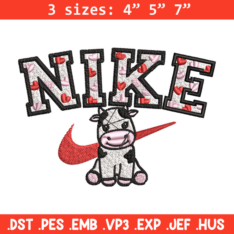 Nike cute cow Embroidery Design, Brand Embroidery, Nike Embroidery, Embroidery File, Logo shirt, Digital download.jpg