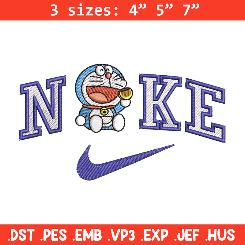 Nike doraemon embroidery design, Doraemon embroidery, Emb design, Embroidery shirt, Embroidery file, Digital download.jpg