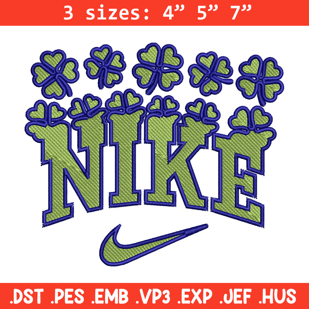 Nike flower green embroidery design, Flower embroidery, Nike design, Embroidery shirt, Embroidery file, Digital download.jpg