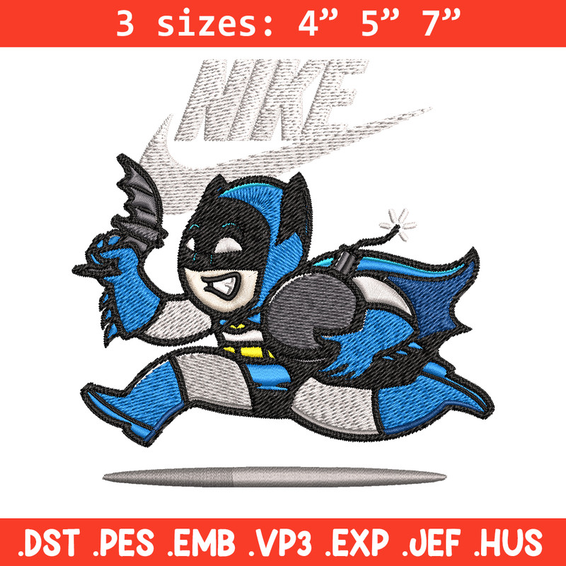 Nike Funny Batman Embroidery design, Batman cartoon Embroidery, Nike design, Embroidery file, Instant download..jpg