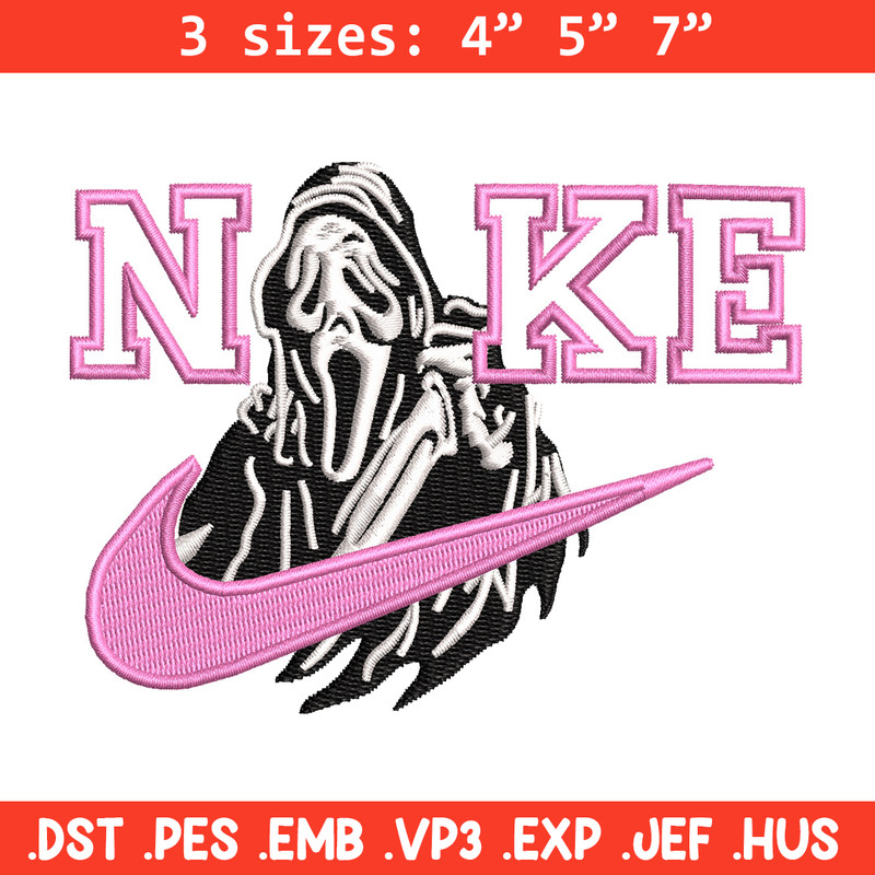 Nike ghost embroidery design, Horror embroidery, Nike design, Embroidery shirt, Embroidery file, Digital download.jpg