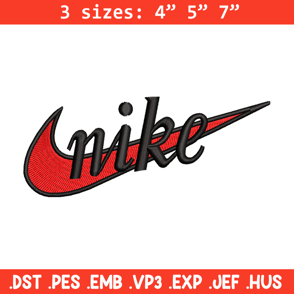 Nike red embroidery design, Nike embroidery, Nike design, Embroidery file,Embroidery shirt, Digital download.jpg