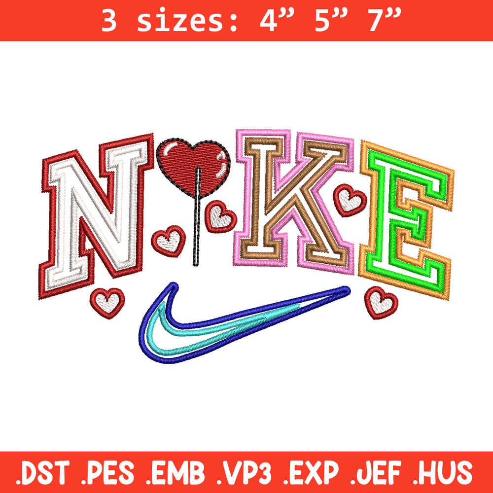 Nike red heart embroidery design, Logo embroidery, Nike design, Embroidery shirt, Embroidery file, Digital download.jpg