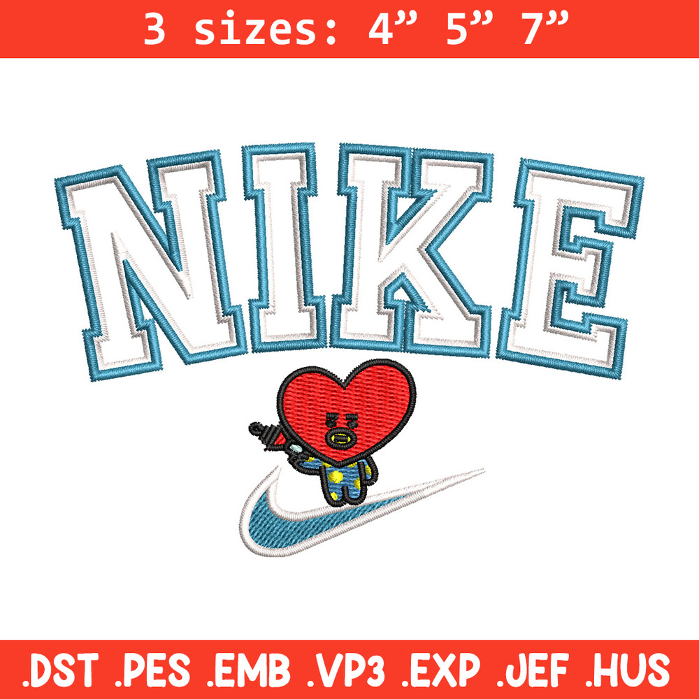 Nike red heart embroidery design, Nike embroidery, Nike design, Embroidery shirt, Embroidery file,Digital download.jpg