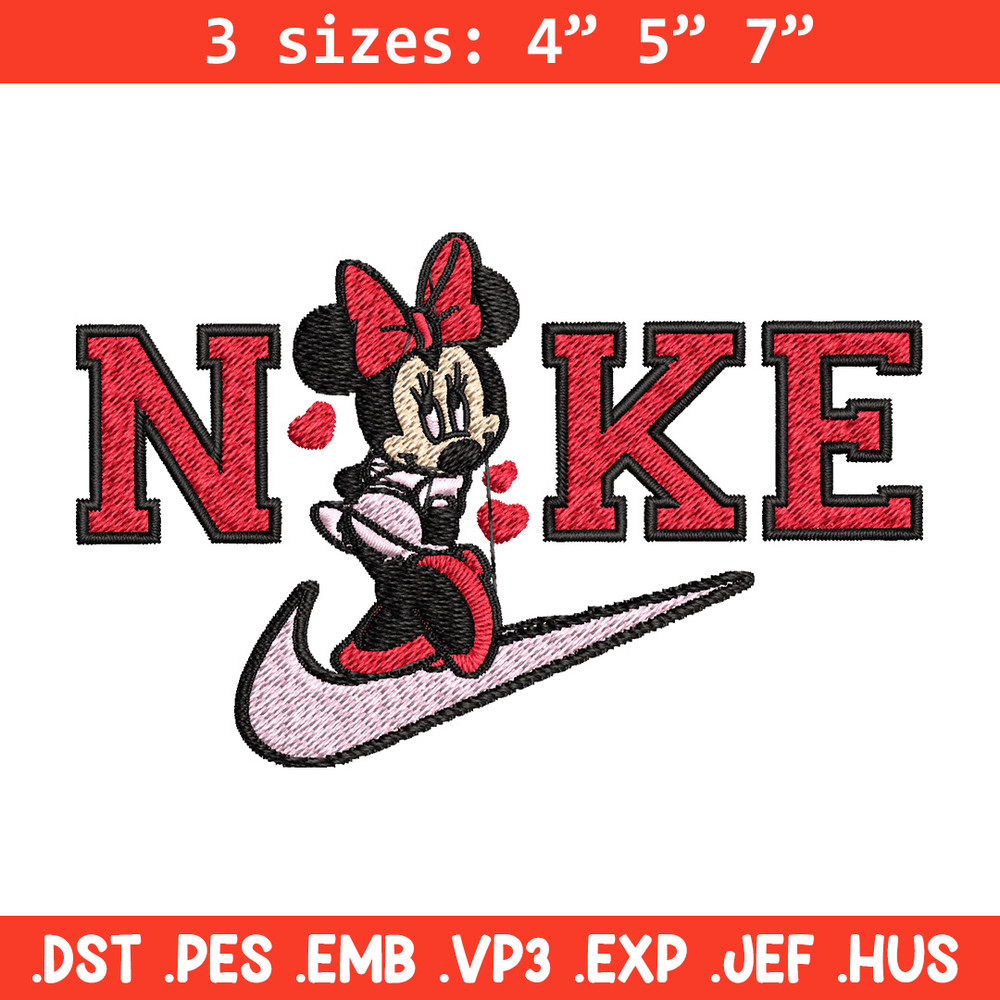 Nike red minnie Embroidery Design, Brand Embroidery, Nike Embroidery, Embroidery File, Logo shirt, Digital download.jpg