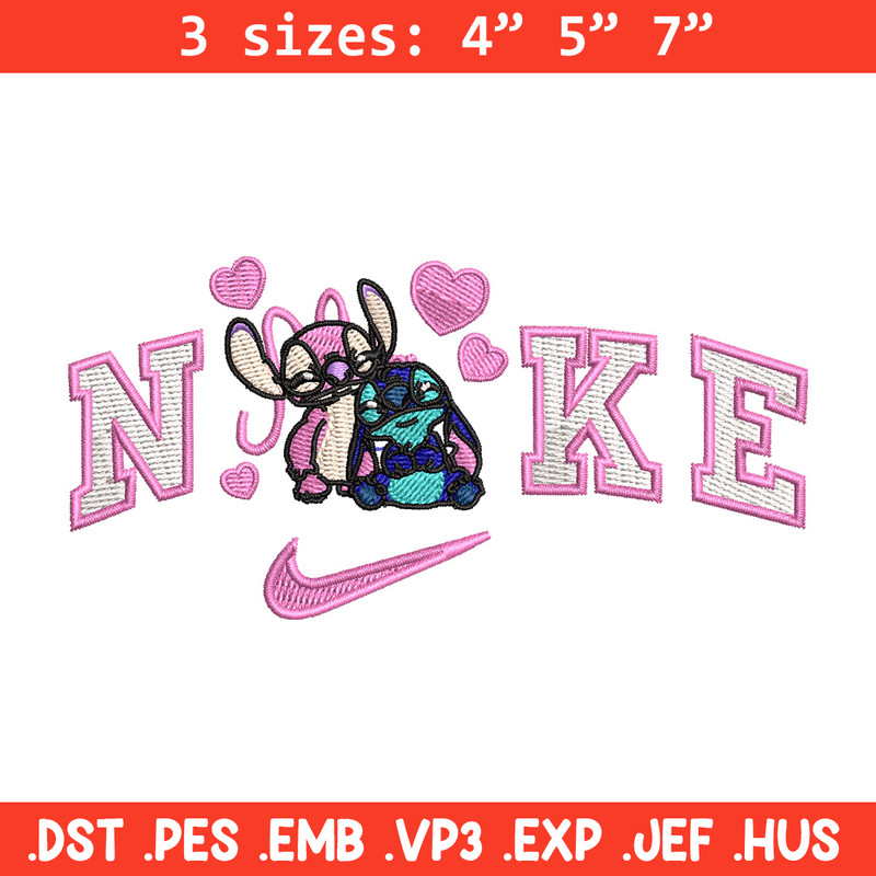 Nike stitch love embroidery design, Stitch embroidery, Nike design, Embroidery file,Embroidery shirt, Digital download.jpg