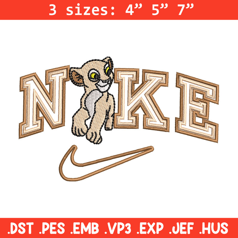 Nike tiger embroidery design, Lion king embroidery, Nike design,Embroidery file,Embroidery shirt,Digital download.jpg
