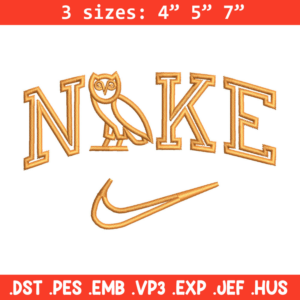 Nike x owl embroidery design, Owl embroidery, Nike design, Embroidery file, Embroidery shirt, Digital download.jpg