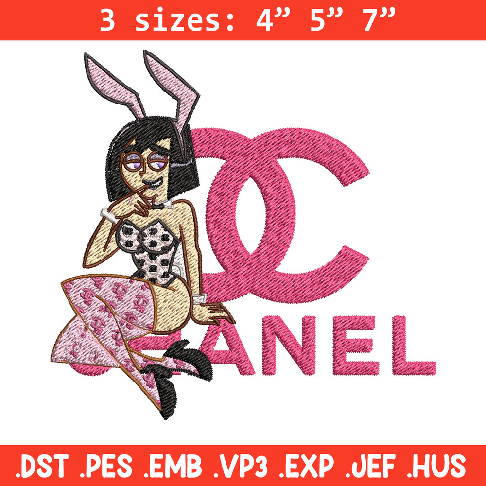 Pink bunny girl Embroidery Design, Gucci Embroidery, Brand Embroidery, Embroidery File, Logo shirt, Digital download.jpg
