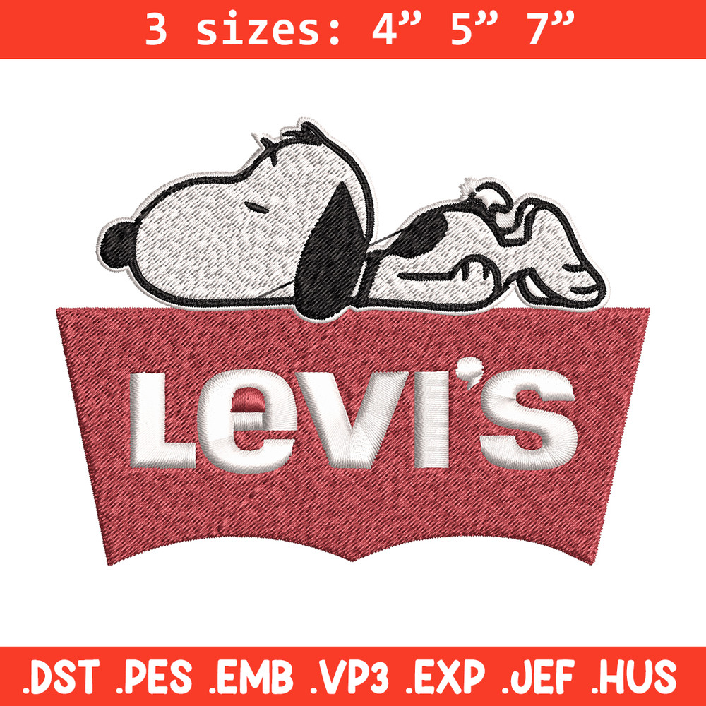 Snoopy Levi's Embroidery design, Snoopy Levi's Embroidery, cartoon design, Embroidery File, Digital download..jpg