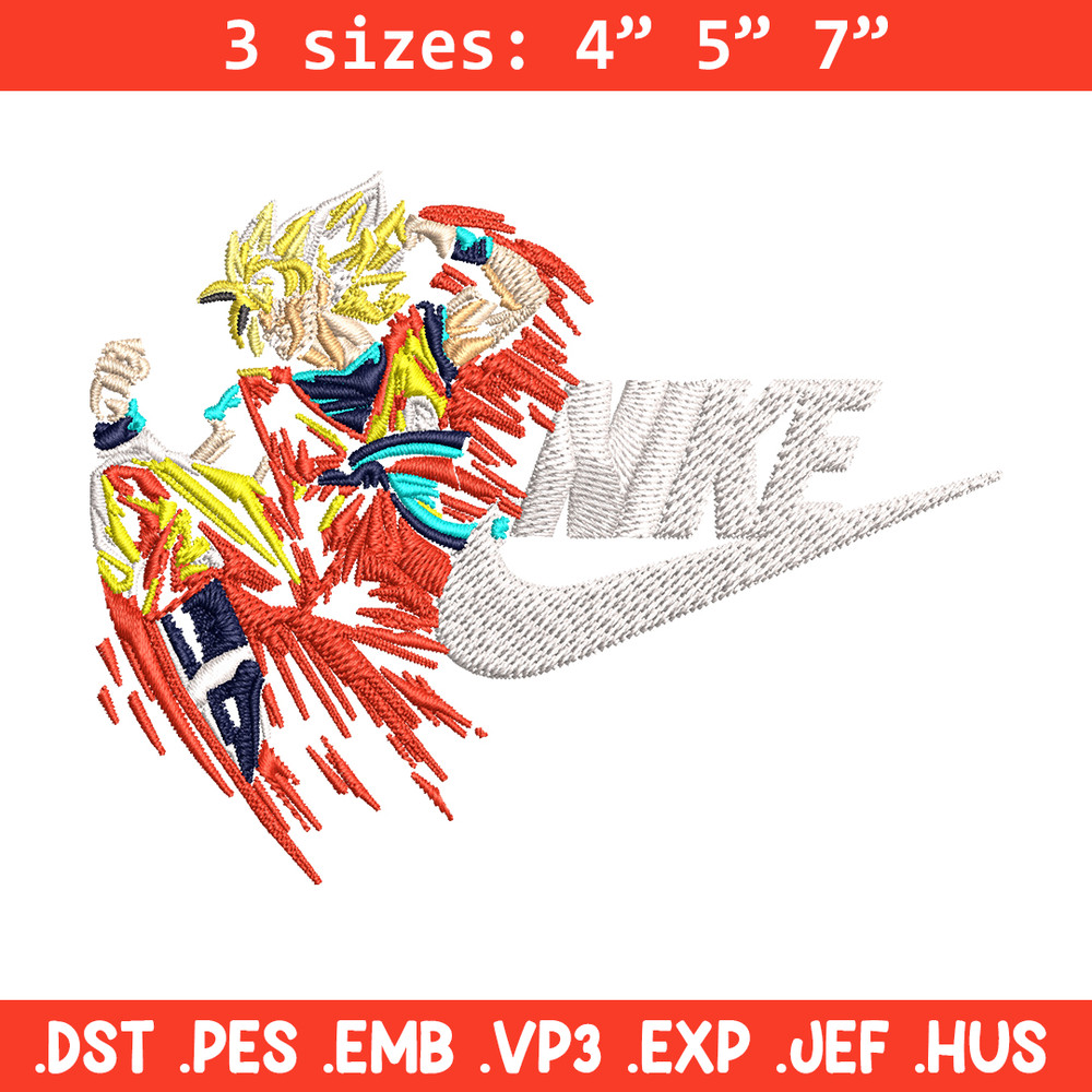 Son Goku Nike Embroidery design, Dragon ball Embroidery, Nike design, anime shirt, Embroidery file, Instant download..jpg
