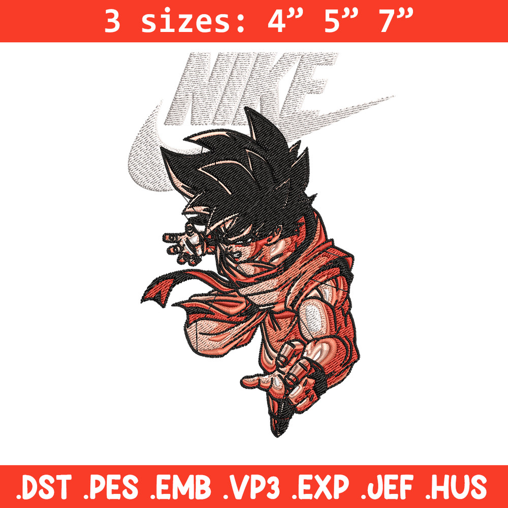 Son Goku Nike Embroidery design, Dragon ball Embroidery, Nike design, anime shirt, Embroidery file, Instant download.jpg