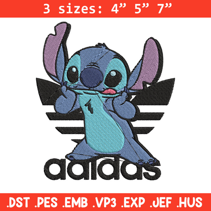 Stitch adidas Embroidery Design, Adidas Embroidery, Embroidery File, Brand Embroidery, Logo shirt, Digital download.jpg