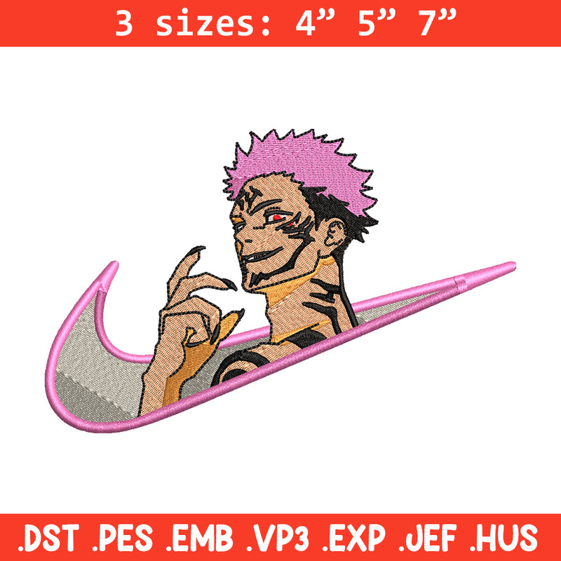 Sukuna smile Nike embroidery design, Jujutsu kaisen embroidery, Nike design, anime design, logo shirt, Digital download.jpg