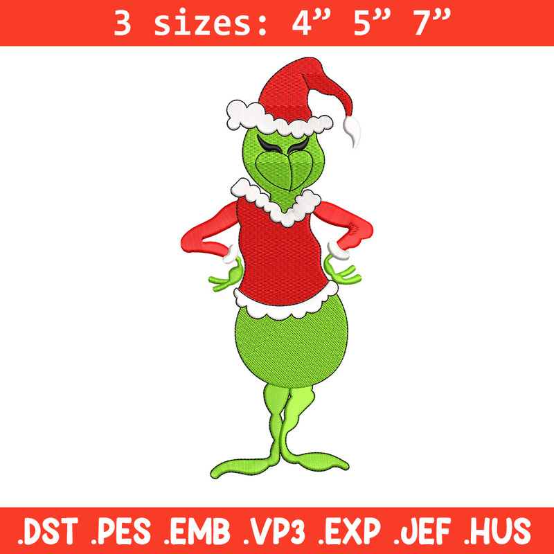 The Grinch embroidery design, Chrismas embroidery, Embroidery file, Embroidery shirt, Emb design, Digital download.jpg