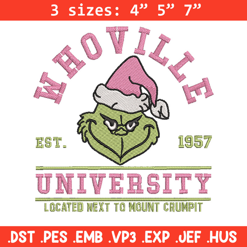 Whoville est1957 embroidery design, Grinch embroidery,Chrismas design, Embroidery shirt,Embroidery file,Digital download.jpg