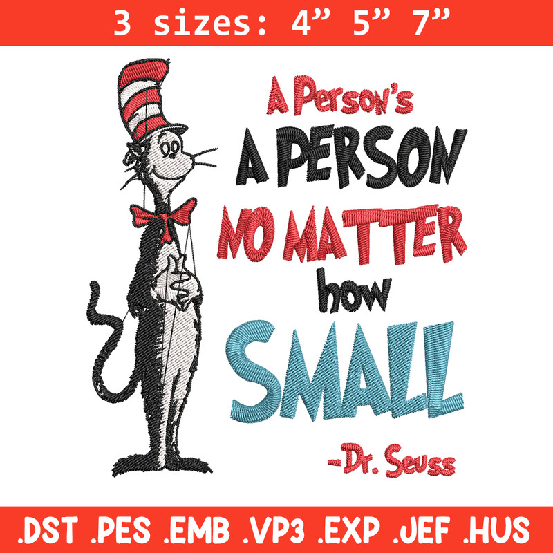 A person's no matter how small Dr Seuss Embroidery Design, Dr Seuss Embroidery, Embroidery File, Digital download..jpg