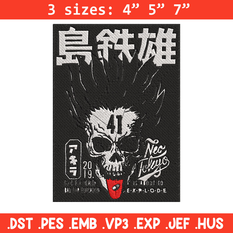 Akira 41 Poster Embroidery Design, Akira Embroidery, Embroidery File,Anime Embroidery, Anime shirt, Digital download..jpg