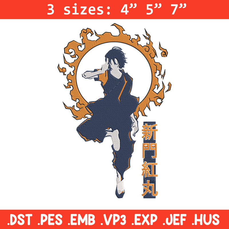 Benimaru Embroidery Design, Enen no Shouboutai Embroidery,Embroidery File,Anime Embroidery,Anime shirt,Digital download.jpg