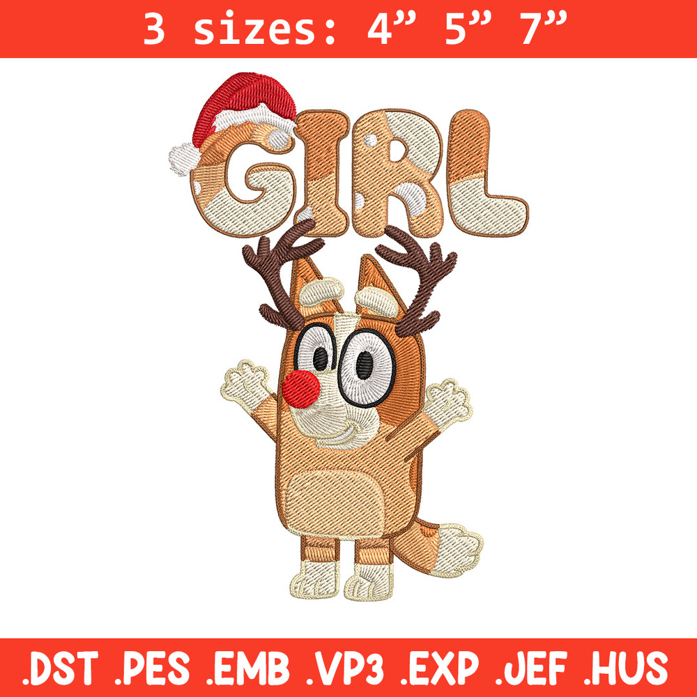 Bingo girl Embroidery Design, Bluey Embroidery, Embroidery File, Chrismas Embroidery, Anime shirt, Digital download.jpg